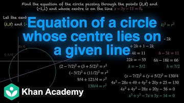 Equation of circle whose centre lies on a given line [Hinglish] | Conic sections | Grade 11 | Math