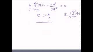 Detector with minimum probability of error: example