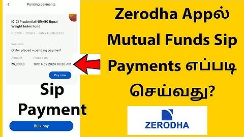 How to Do Monthly Sip Payments On Zerodha Coin App In Tamil  | Mutual Fund Monthly Payments