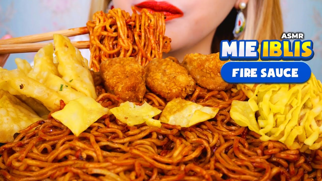 PEDESNYA DOUBLE COMBO🔥 ASMR MIE IBLISS CAMPUR FIRE SAUCE‼️ | ASMR Indonesia