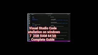 Visual studio Code window 7 2GB RAM 64 bit Complete guide || MahiRT #veiwers