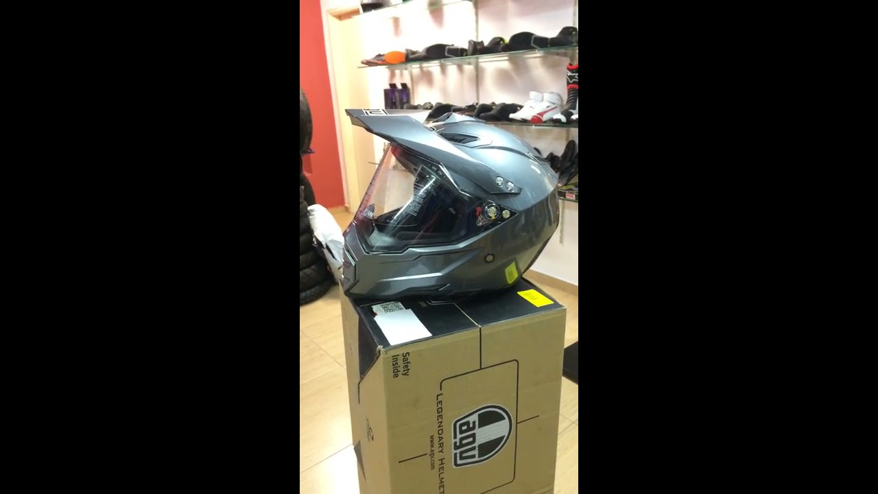CAPACETE AGV AX-8 DUAL EVO MONO COM VISEIRA TITANIUM 11 99806-7042