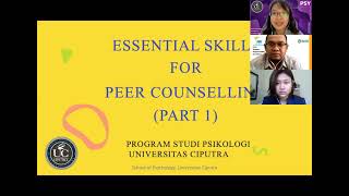 Webinar Konselor Sebaya - Teknik Konseling dengan Teman Sebaya