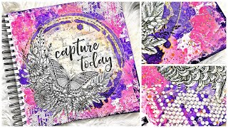 ART JOURNAL Process: Capture Today with Gel Press + TCW + Dylusions + His Palette
