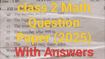 Class 2 Math Question Paper (2025-26)/Class 2 Half Yearly Question Paper 
