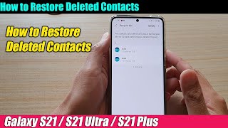 iPhone 12/12 Pro: How to Restore Deleted Contacts