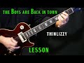 how to play "The Boys Are Back In Town" on guitar by Thin Lizzy | electric guitar lesson | LESSON