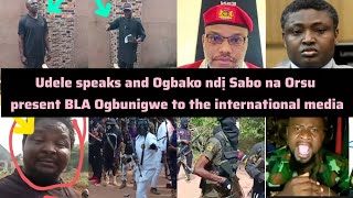 Udele speaks and Ogbako ndị Sabo na Orsu  present BLA Ogbunigwe to the international media 