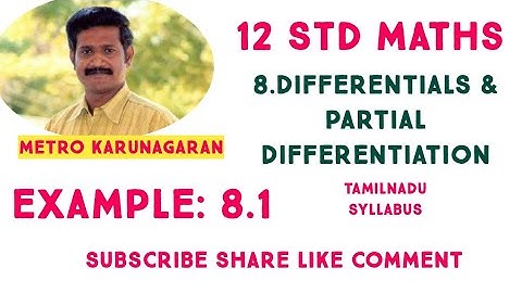 12th Std Maths Example 8.1 Find the linear approximation for f(x)=√1+x , at x0= 3. Use the linear