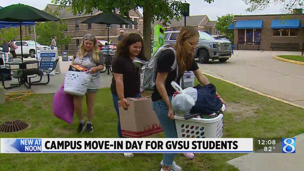 Movein day for largest class in GVSU history YouTube