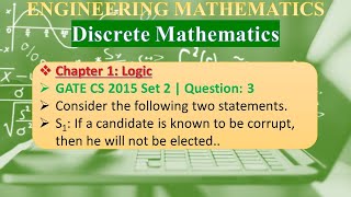 GATE CS 2015 Set 2 | Q3 : Consider the following two statements.S1: If a candidate is known to be co