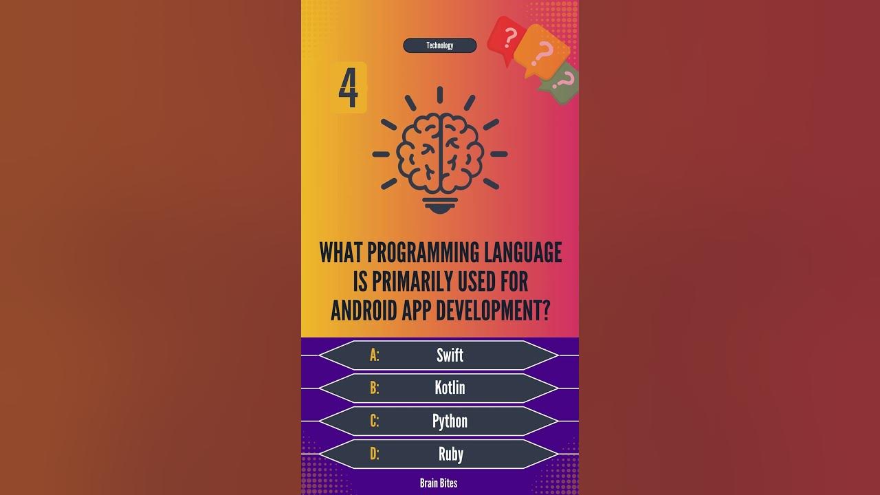 What programming language is primarily used for android #techquiz #quiz ...