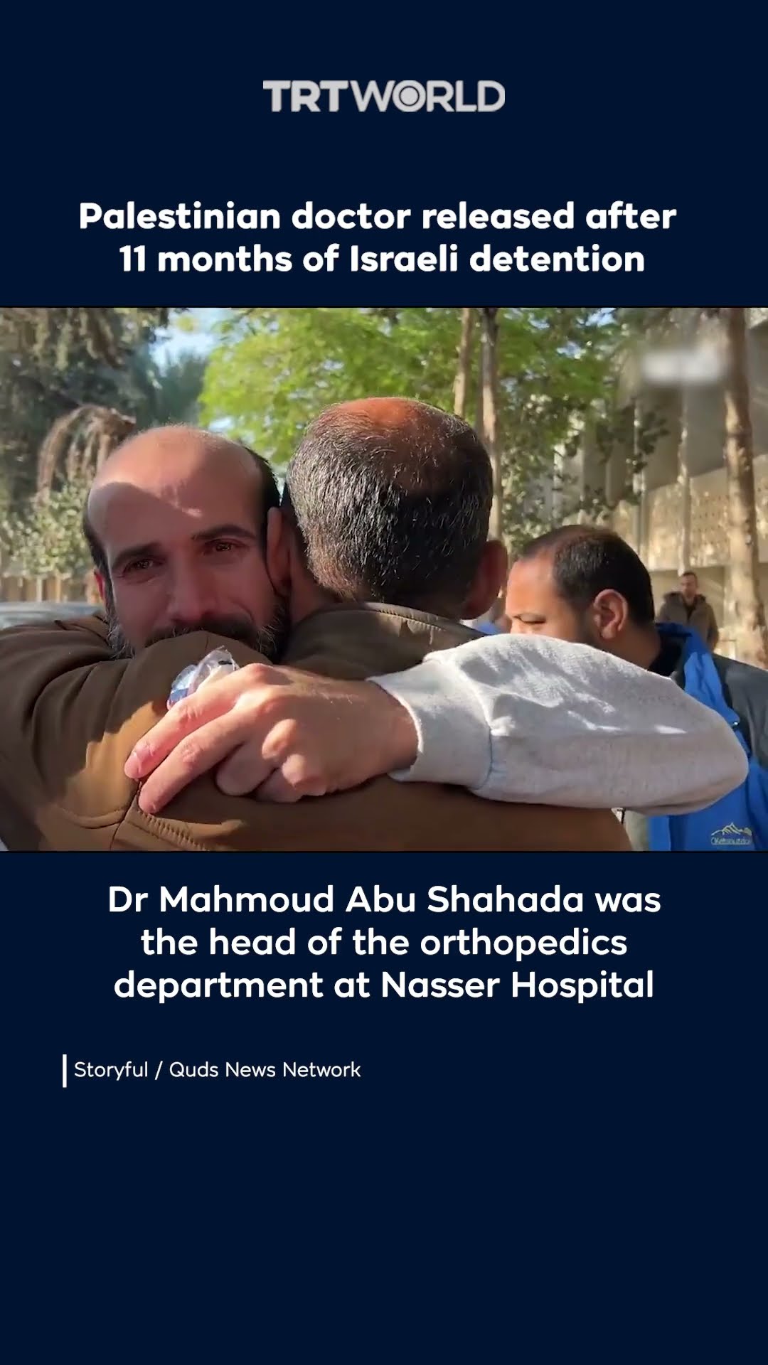 Palestinian doctor released after 11 months of detention by Israeli forces