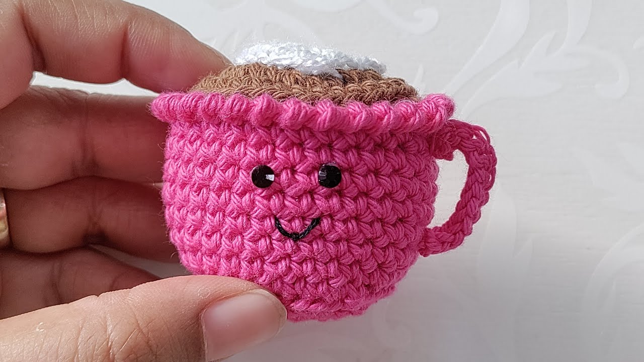 Crochet Amigurumi Coffee cup with written pattern step by step for  beginners 