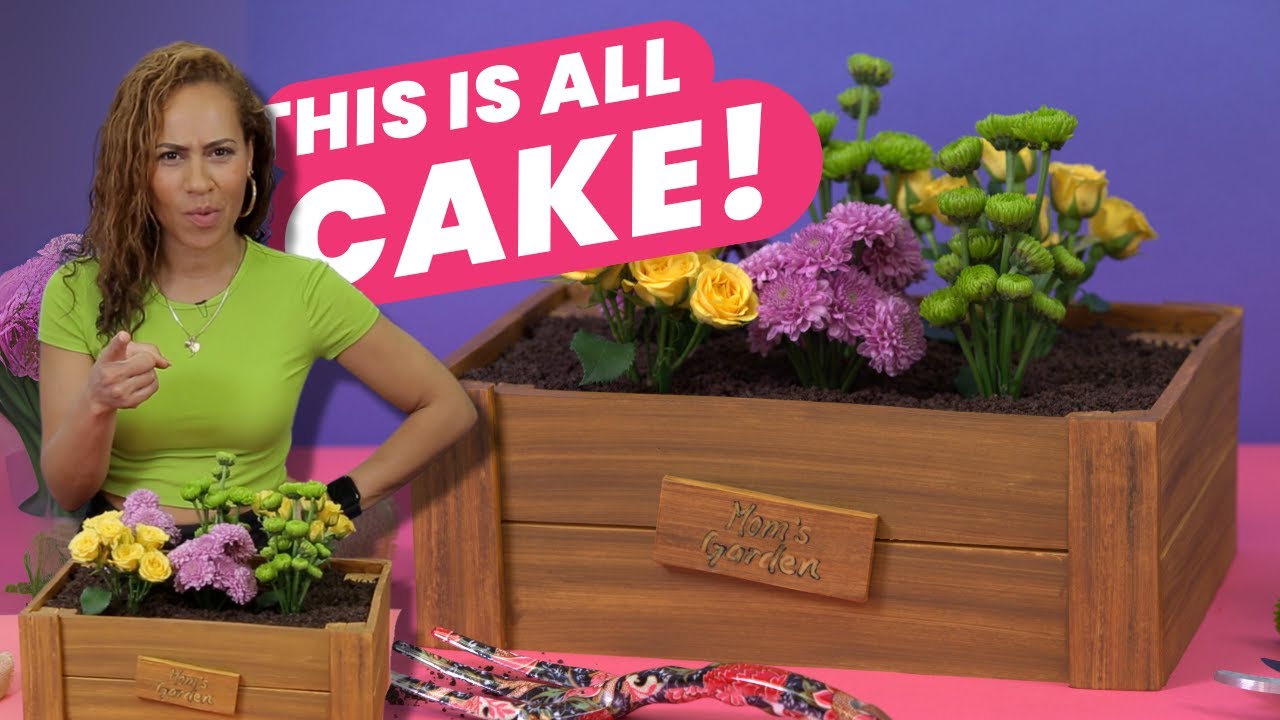 Mom's Birthday Cake: HYPER-REALISTIC Planter Box! | How to Cake It With Yolanda Gampp