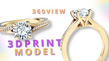 RENDER VIDEO 1ct Solitaire Engagement Ring 3dprint model #1ct#brilliant #rhino3d #keyshot#ring#3d