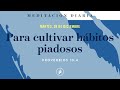 Para cultivar hábitos piadosos – Meditación Diaria