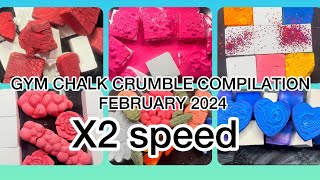 X2 SPEED SOFT CRISPY GYM CHALK CRUMBLE COMPILATION | FEBRUARY 2024 | ASMR | ODDLY SATISFYING screenshot 5