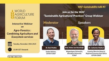 WAF Interactive Webinar on "Agro-Forestry: Combining Agriculture and Ecosystem Services
