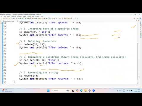 Java StringBuilder Methods Explained | append(), insert(), delete(), replace(), reverse()
