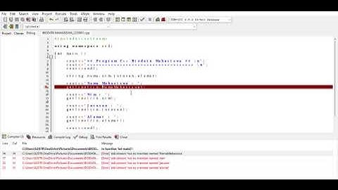 PROGRAM C++ BIODATA MAHASISWA