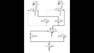 A B B A Single Cycle Pneumatic Circuit On Fluidsim