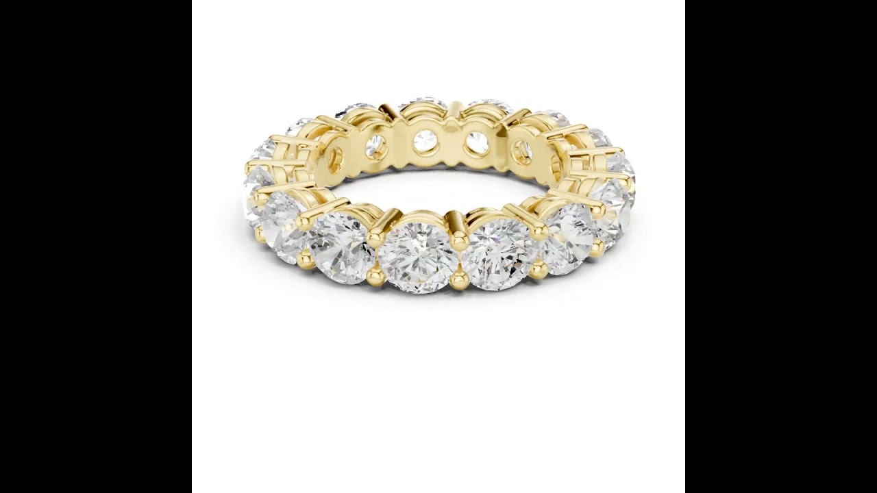 Round Lab Grown Diamond Shared Prong Eternity Band