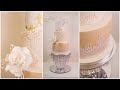 Golden Damask Rose Wedding Cake | CakeFlix Tutorial