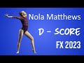 Nola matthews  floor  2023 woga classic dscore 20222024 cop