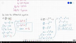 Separable Differential Equations