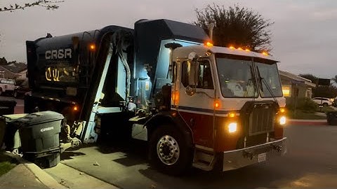 CR&R’s Peterbilt 520 Elliptical 57492 at Night