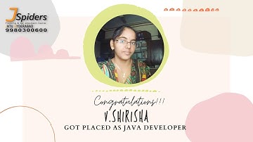 CONGRATULATIONS  V.SHIRISHA PLACED AS JAVA DEVELOPER