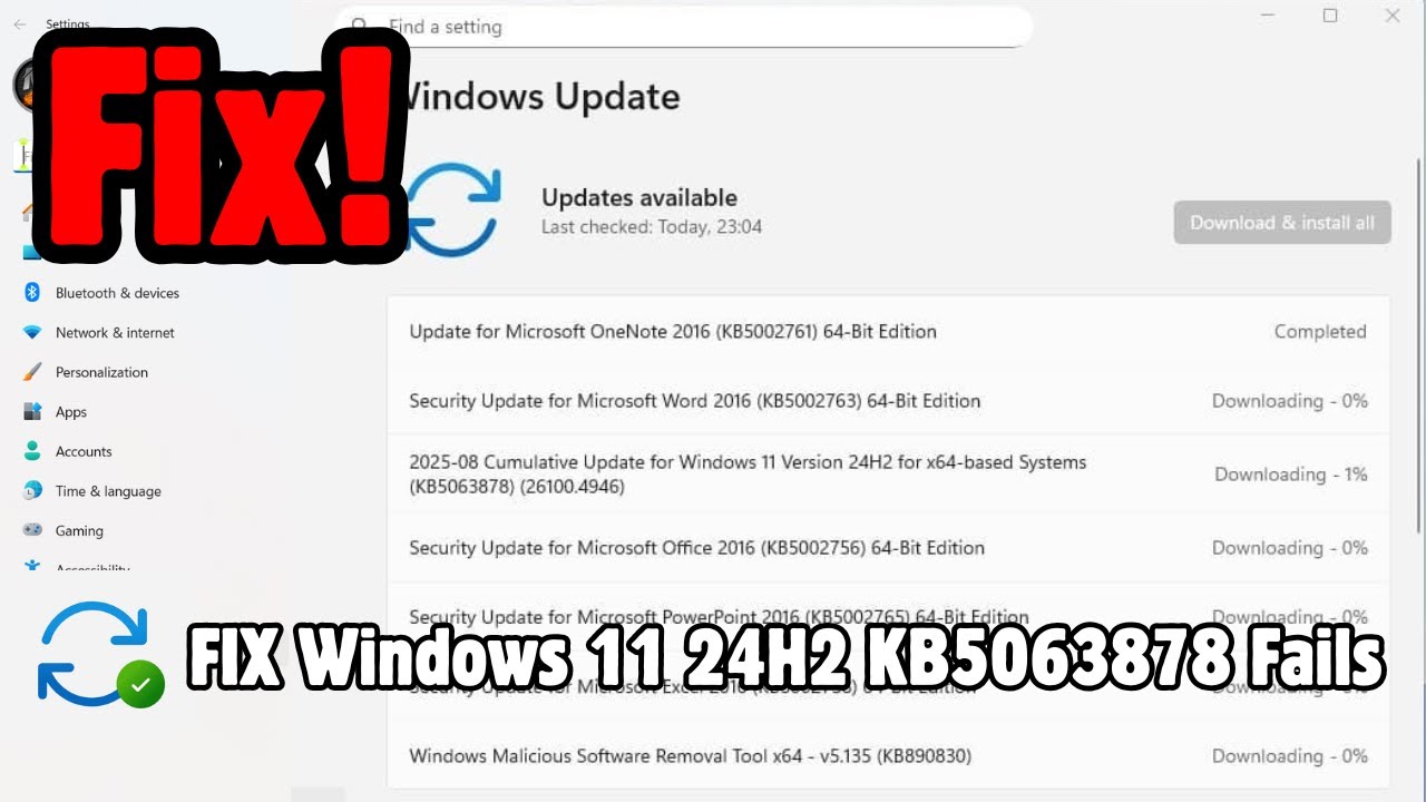 Windows 11 24H2 KB5063878 Fails: Microsoft Confirms