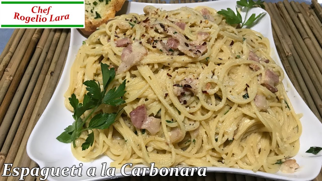 ESPAGUETI A LA CARBONARA, DELICIOSA RECETA!
