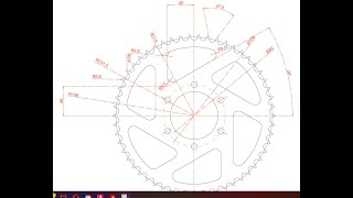 BIKE SPROCKET/ GEAR IN Auto CAD 2D