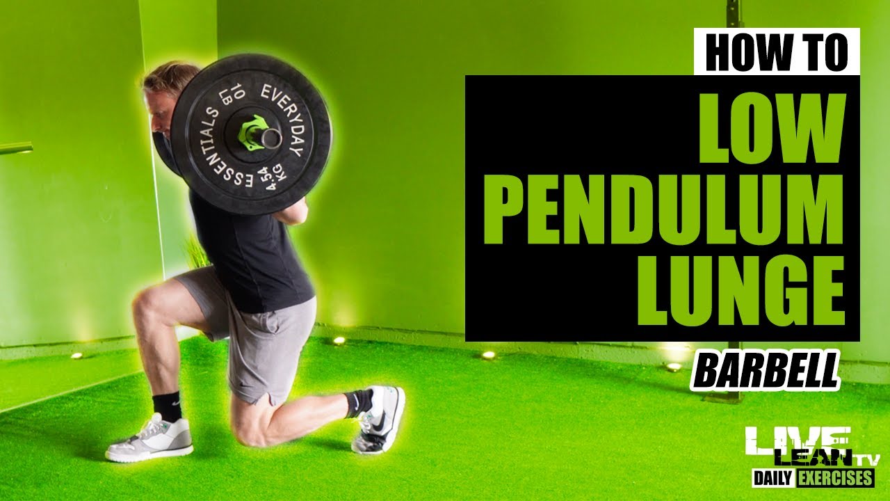 How To Do A BARBELL LOW PENDULUM LUNGE | Exercise Demonstration Video ...