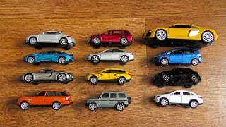 13 Standart Size Model Cars and One Car Bigger That Usual