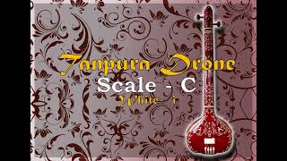 TANPURA DRONE in C | White I | FOR RIYAZ | YOGA | MANTRAS | NATURAL INSTRUMENT FOR MEDITATION