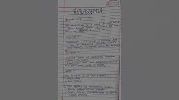 Thalassemia notes #thalassemia  #notes #note #notebook #assignments #assignment #viral #youtube