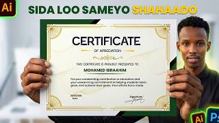 Sida loo sameyo shahaado sharaf design in illustrator Update