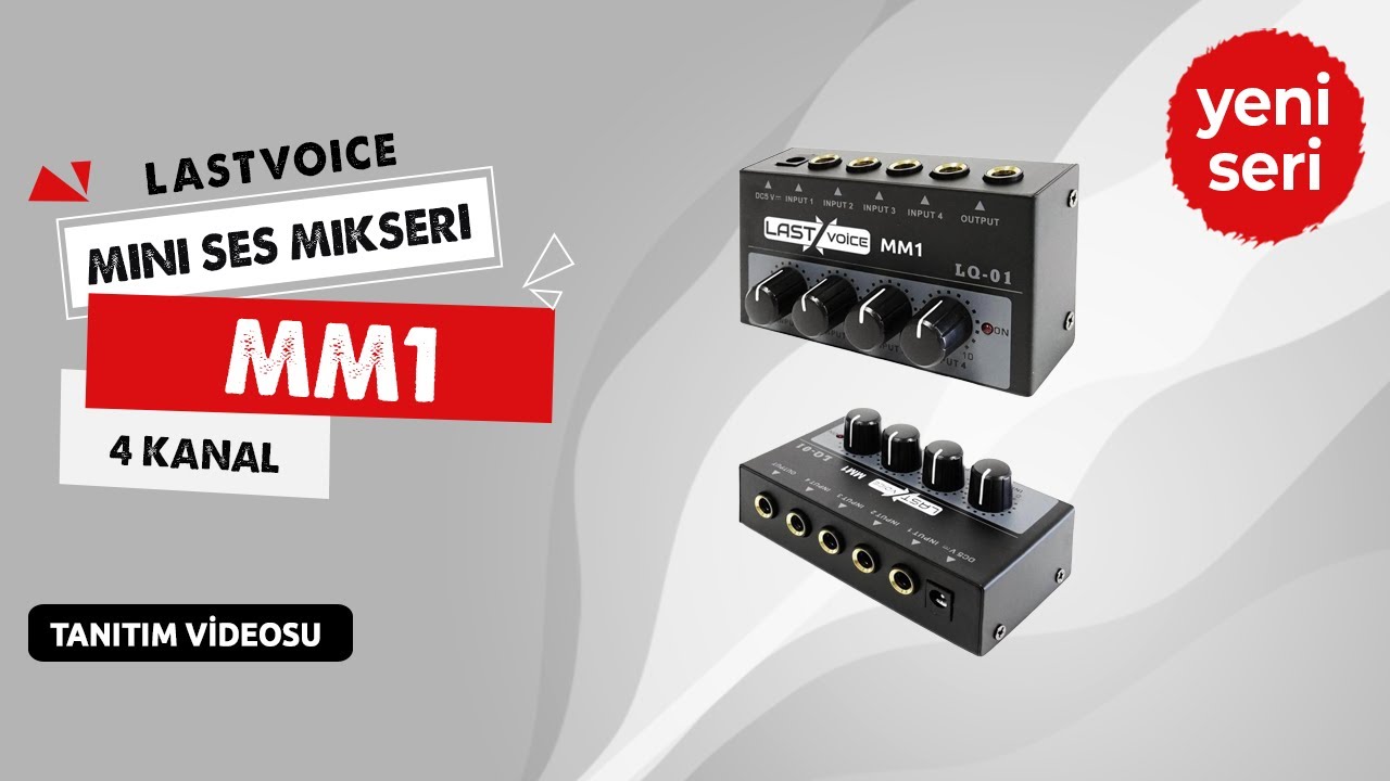 Lastvoice MM1 Mini Stereo 4 Kanallı Ses Mikseri | 2024'ün Mini Ses