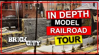 In Depth Model Railroad Tour - Episode 1 - HO Scale Layout - Brick City