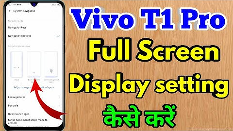 How To Full Screen Display In Vivo T1 Pro | Vivo T1 Pro Full Screen Display Setting #vivot1pro