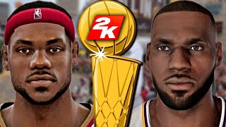 I Won a Championship with Lebron James in EVERY NBA 2K GAME in one video