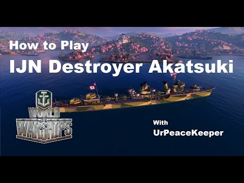 Como jogar Destroyer japonesa Akatsuki No mundo de navios de guerra