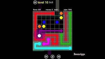‪Flow Free 9x9 level 16 (Regular Pack Hard)‬