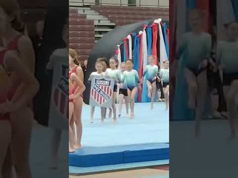 Her final gymmastics meet #shorts - YouTube