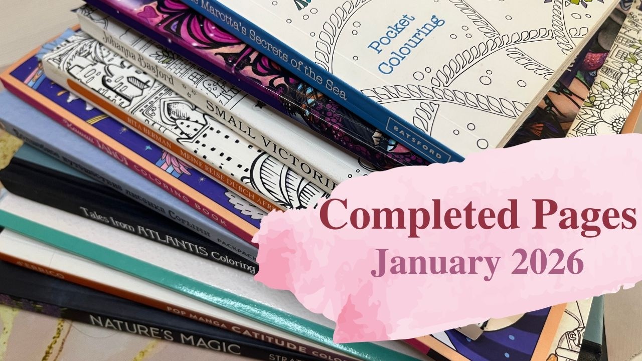 Удачное начало моего года в раскрашивании ✨ | Завершенные страницы - январь 2026