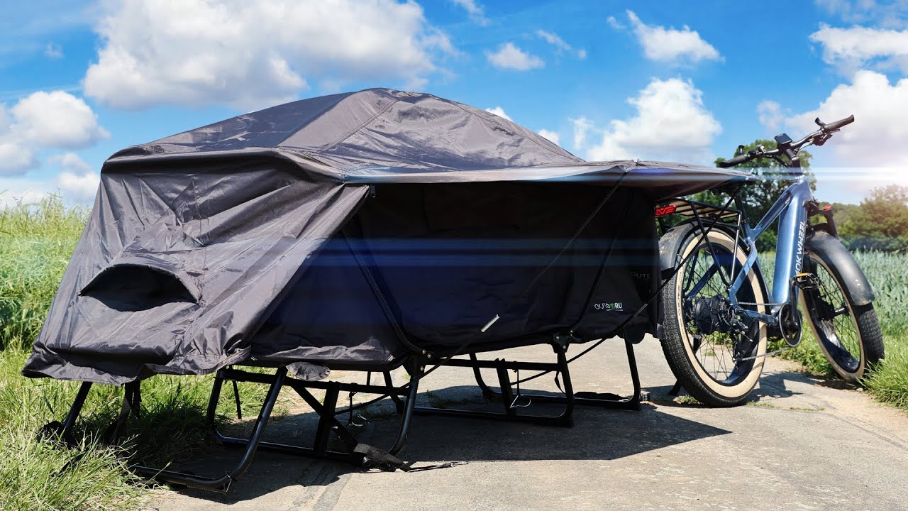 Fahrrad ZELTANHÄNGER | OutdoorU OneSite Fahrradanhängerzelt | Mokwheel Basalt
