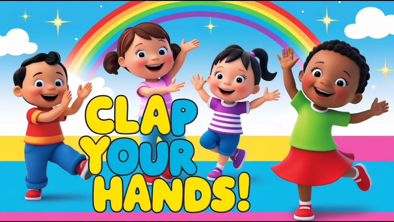 Clap Clap Clap Your Hands | Fun Kids Action Song & Rhyme@E ...